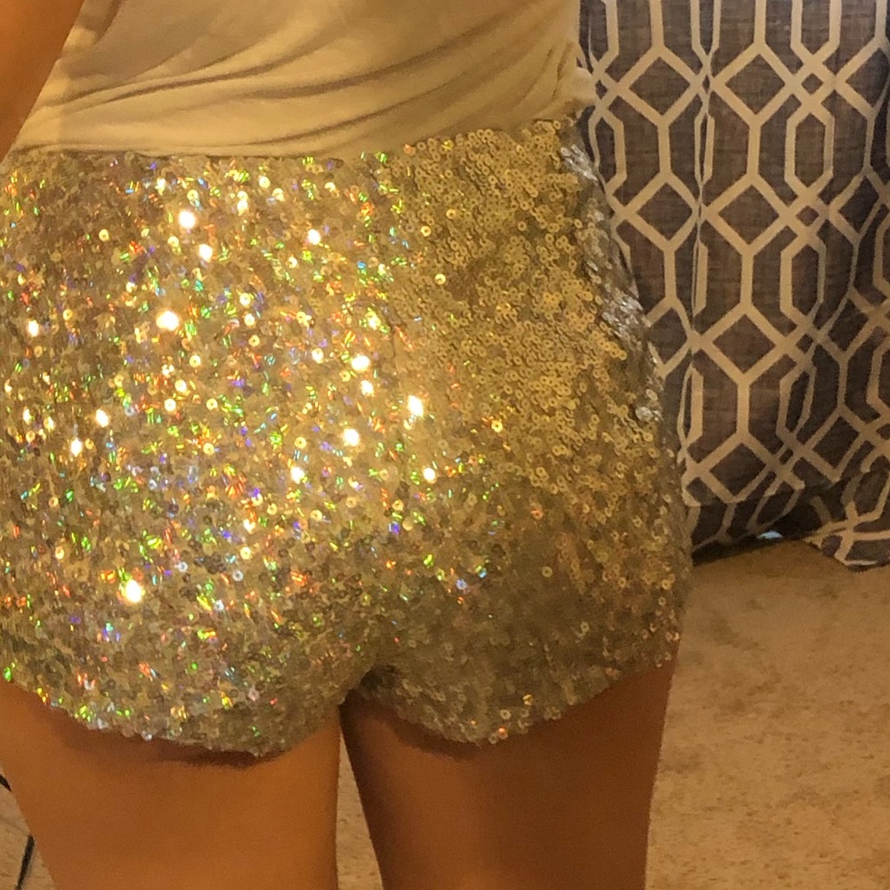 New! French connection sparkle hot pants